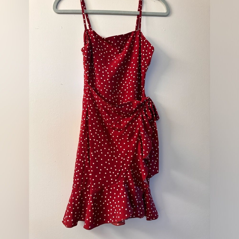Red Polk a dot dress